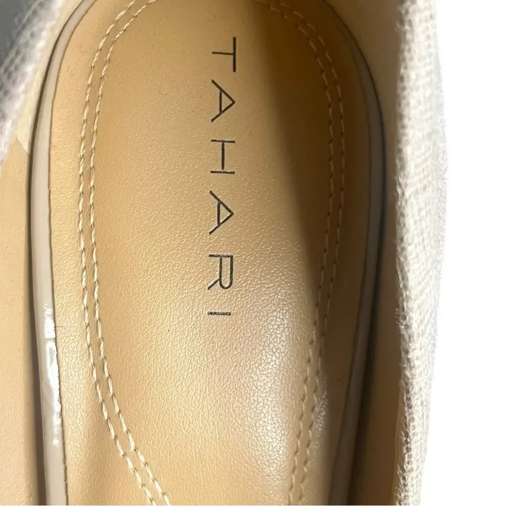 TAHARI Sophia Linen Textured Platform Pump‎ Women’s Size 10